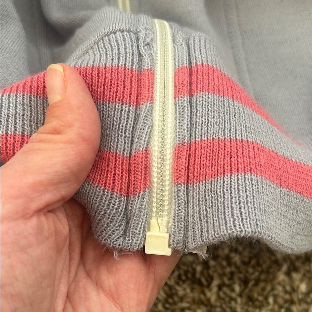 Vintage 80s Protour Gray Track Varsity Sweatshirt Jacket - Picture 7 of 10